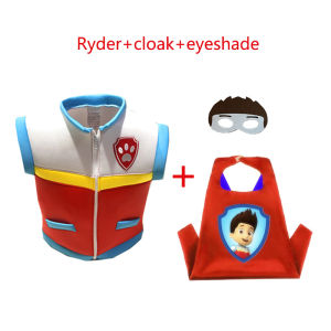 Paw Patrol Boys Clothes Vest Clip Jacket Cosplay Anime Figure Ryder Christmas Party Role-Playing Costume for Children Gifts