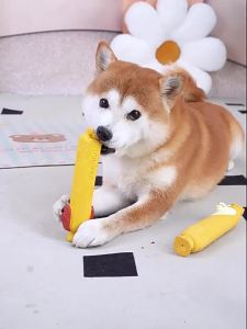 Cross-bordertoy bestseller: long sausage-shaped latex toy for dogs designed for chewing interactive durable and teeth-cleaning for small dogs