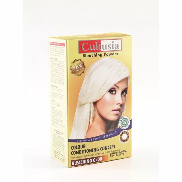 Cultusia Bleaching Powder 0/00 30ML Cultusia - Campuran warna dasar cat rambut cultusia