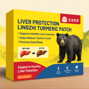 Liver Detox Patch Bear Bile Ganoderma Turmeric Formula Night Shift Overtime Liver Protection Plaster Herbal Body Detox Stickers
