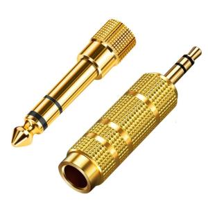 6.5mm to 3.5mm Auditory Adapters Set Male Female Connection for Microphones and Electric Pianos