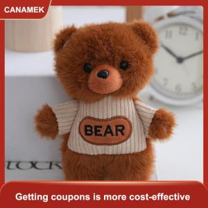 【CANAMEK 】 Cute English Clothing Little Bear Plush Doll Keychain Pendant Backpack Hangings Decoration Gifts