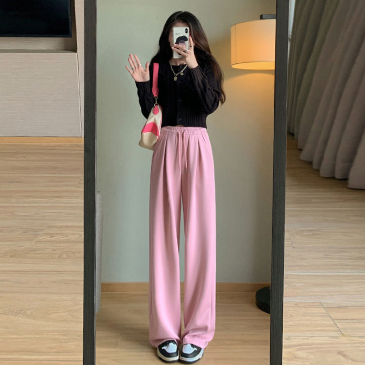 Designer Womens Pink Wide Leg Pants
