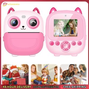 Winnereco 6 In 1 Portable Video Camera Dual-Lens Mini Instant Print Camera Type-C Rechargeable HD Photo Printing Camera Christmas Birthday Gifts
