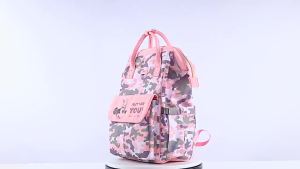 กระเป๋าผ้าอ้อมดิสนีย์มิกกี้ใหม่ กระเป๋าเป้แบรนด์หรู กระเป๋าผ้าอ้อมเด็กขนาดใหญ่ ความจุหลายฟังก์ชัน กระเป๋าการ์ตูนสำหรับเด็ก