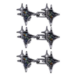 Crossed Star Waist Tightening Clip Metal Adjustable Antiexposed for Loose Pants and Jeans Fitness Waist Extenders 3/6Set