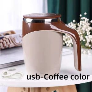 Automatic Mixing Cup Stainless Steel Coffee Milk Self Stirring Magnetic Mug Creative Blender