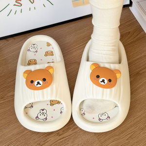 [Free Shipping] Korean-Style Soft-Soled Cartoon Slippers For Indoor Home Use Summer Slippers For Women Flat-Soled Slippers For Outdoor Wear