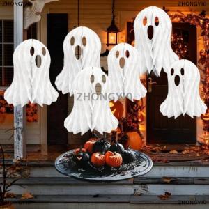 [COD] ZHONGYI0 ตกแต่งรังผึ้งผีฮาโลวีนธีมฮาโลวีนปาร์ตี้เดสก์ทอปตกแต่งรังผึ้งบรรยากาศสำหรับตกแต่งบ้าน