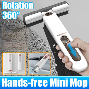 Portable Mini Mops Sponge Mops Easy to Store Hidden Powerful Absorbent Mop Ceramic Drill Floor Cleaning Suitable for Kitchen Bathroom Living Room with Squeeze Sponge Mop Household Floor Cleane Rapid Water Absorption Desk Cleaner Glass Cleaning Mop