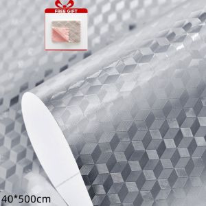 （Buy 1 Get 1）Kitchen Oil-proof Stickers Self-adhesive Wallpaper Stove Cabinets High-temperature Wall Stickers   Aatroxw