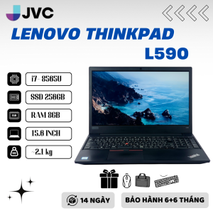 VUA VĂN PHÒNG Laptop Lenovo ThinkPad L590/ Core i7- 8565U Ram 16gb SSD 512gb Pin>4h
