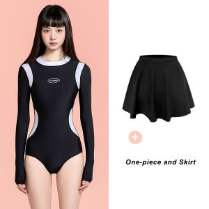 SAILBEE Womens Long Sleeved Swimsuit Diving Suit UV Sun Conservative Thin Surfer Suit Quick Dry Hot Spring Snorkeling Swimsuit N227