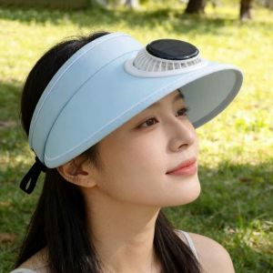 THANKSKY Lưới Mũ chống nắng mùa hè Chống nắng Thoáng khí Mũ quạt năng lượng trời Mũ câu cá Vành rộng Mũ rộng vành chống nắng Hoạt động mùa hè
