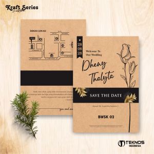 [50 pcs] Kartu Undangan Pernikahan Matte BW - Undangan Nikah Custom Matte BWSC - Undangan Nikah KL BWSC Aesthetic