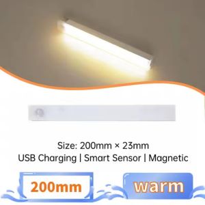 20/30/50cm Motion Sensor Led Light USB Rechargeable Night Light for Wardrobe Bedroom Magnetic Automatic Lights