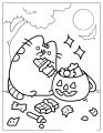 Bộ tranh (48 tờ) tô màu cho bé và người lớn khổ giấy lớn A4 - Pusheen Mèo - Tặng 1 tranh ngẫu nhiên. 