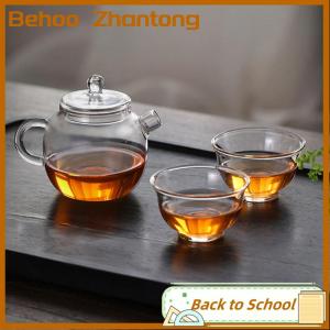 Behoo 150ml 5oz Mini rõ ràng ấm trà cao Borosilicate cho đồ uống nóng ấm trà cho một người sử dụng Kung Fu trà cho nhà văn phòng quán cà phê