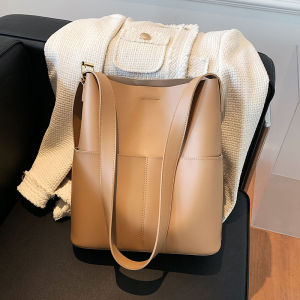 Tas Selempang Bahu Wanita Tote Bag Tas Kapasitas Besar Tas Bahan Kulit Tebal