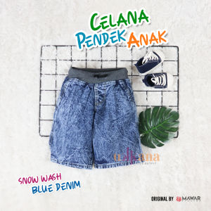 Mawar fashion -  Celana pendek Anak terbaru / Celana Anak Jeans Snow wash