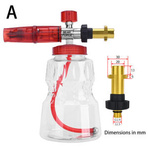 BEAR FORCE Transparent Stainless Steel Foam Generator Snow Foam Lance Foam Nozzle for Karcher Bosche Bort Huter Nilfisk Stihl Elitech Daewoo Lavor