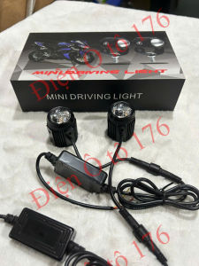 Led bi trợ sáng ô tô 2 chế độ. Led bi mini vỏ trắng