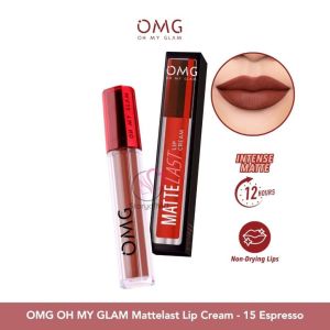 OMG OH MY GLAM Mattelast  Lip Cream Matte Dengan Warna Intense Tahan Lama & Ringan