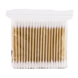 100pcs / pack Wooden Handle Cotton Swab Makeup Supplies Clean Double Head Cotton Swabs Ear Nose Cleaning Tools