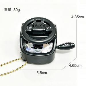 Steering Wheel Keychain Fidget Toy Simulation Car Driving with Turn Signal Light Sound & Press Horn