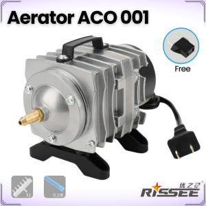 Pompa Aerator Kolam Resun ACO 001 Pompa Gelembung Akuarium Ikan 18 Watt Pompa Udara Oksigen Elektromagnetik Pompa Suplai Oksigen Ikan