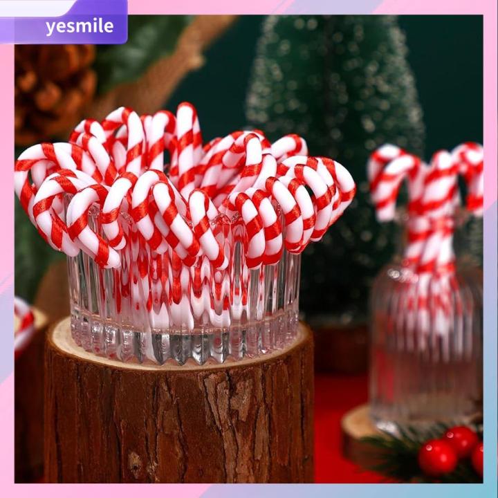 50PCS christmas decorations candy cane decorations candy ornaments Fake  Candy