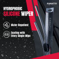 Kamatto Hydrophobic Silicone Windshield Wiper With Water Repellent Coating Properties (1 PC). 