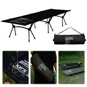 Folding Camping Bed Supports 150kg Lightweight Sleeping Cot Detachable Outdoor Single Bed for Tourist Hiking Backpacking