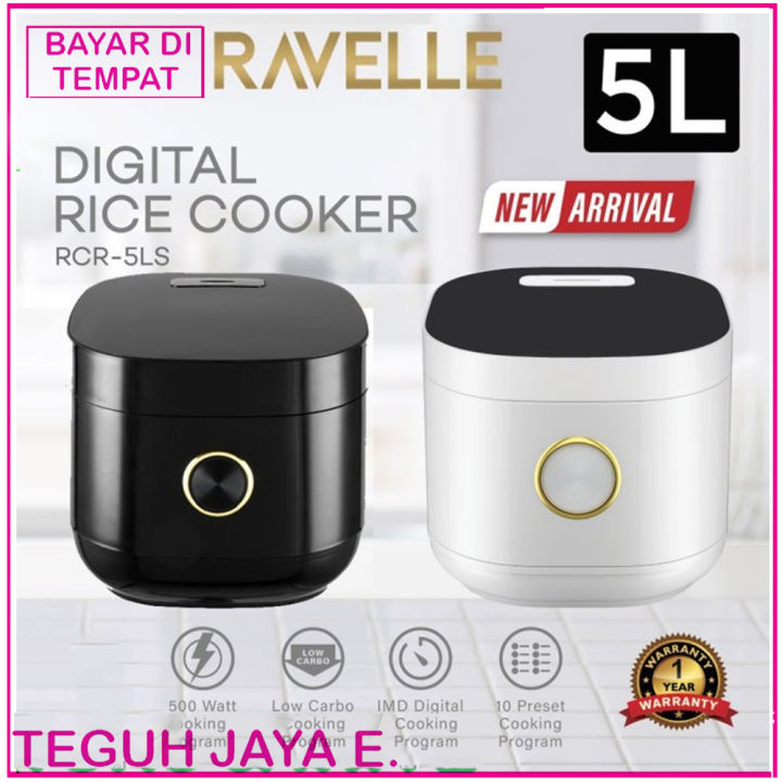 RAVELLE RCR5LS Smart Digital Rice Cooker Low Carbo 5 Liter Lazada Indonesia