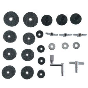 23pcs Drum Kit fell cymbal wing nut washer cymbal sleeve kunci drum/23 pcs drum kit