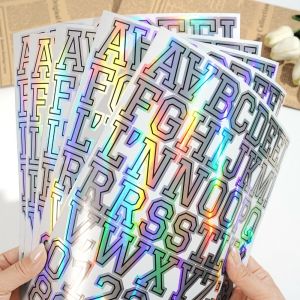 MODERNLUX Easily Recognizable Letter Stickers Water Cup Decoration Self Adhesive Tamagotchi Stickers Portable Multifunction Reflective Stickers Safety Helmets