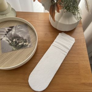 🔥One shoes🔥ถุงเท้าผู้หญิง ถุงเท้าลูกไม้สีขาวบางเฉียบในช่วงฤดูร้อน ถุงเท้า Mary Jane jk ระบายอากาศได้ เป็นมิตรกับผิวและนุ่ม ราคาส่ง