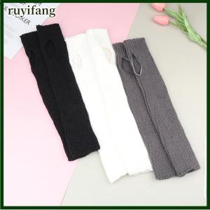 ruyifang Y2k Mùa Đông Chân Ấm Fluffy Goth Phụ Kiện Gothic Lolita Đan Vớ Dài Phụ Nữ Chân Ấm Phụ Nữ Sock Gothic Phong Cách Legging