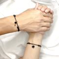Harga Grosir - (2PCS) Gelang Kunci Love Couple / Gelang Couple Liontin Gembok Love Kunci Tali Korea / Gelang Pasangan. 