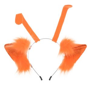 STYLETENK Furry Cat Ears Headband Plush Handmade Animal Tail Costume Alien Style Kitten Ear Accessories Halloween Party