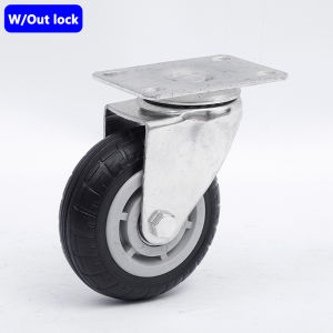 Heavy Duty Caster WheelFurniture Mute Soft Rubber Swivel Casters Office Chair 3" To 5"