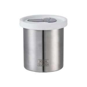 YIYU STUDIO Airtight Coffee Bean Storage Jars Moisture-proof Stainless Steel Food Storage Container Sealed Box Large Capacity Tea Tin Kitchen