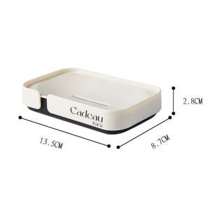 Perfect Life Simple Light Luxury Soap Box Thickened Double Drain Bathroom Soap Box