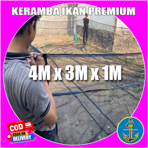 JKM431 - Promo Keramba Ikan Premium Berbagai macam bahan siap pakai ukuran 4x3x1