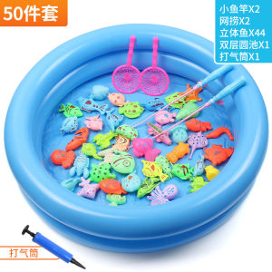 COD 50PCS MAINAN PANCING IKAN MAGNET DAN KOLAM PANCINGAN MAGNET ANAK