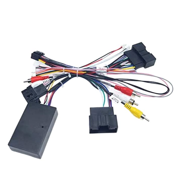 Car 16PIN Audio Power Cord Radio Wiring Harness with Canbus Box for