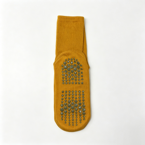 Cotton Fashion Anti-slip Mid-calf Yoga Socks - Soft Cotton Breathable Anti-slip Sole Good Elasticity