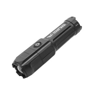 Smiling shark ABS strong light focusing flashlight outdoor portable home flashlight bicycle light rechargeable fishing lamp