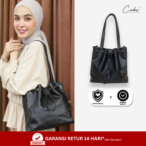 CABS POCKET - Tas Crossbody Wanita Elegan Kulit Asli Motif Polkadot