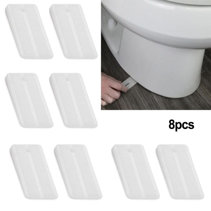 MultiPurpose 8pcs Toilet Shims Leveling Shims 49*29*6.5mm Soft Plastic